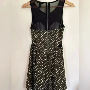 MATERIAL Girls triangle print mesh flare dress